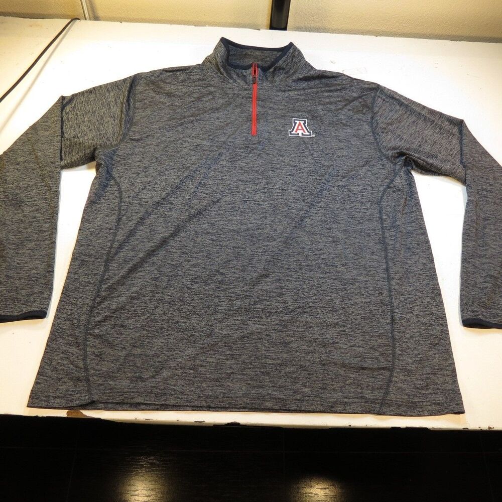 ARIZONA WILDCAT FOOTBALL 1/4 ZIP JERSEY COLOSSEUM PULLOVER JERSEY SWEATSHIRT XXL